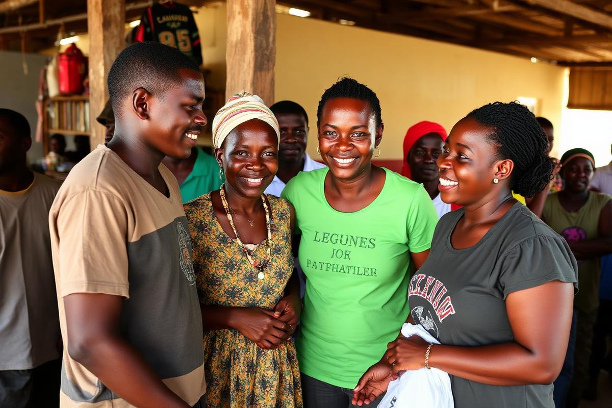 Haitian community members meeting together